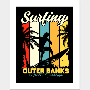 Surfing | Outer Banks, North Carolina Posters and Art